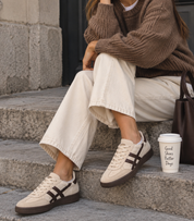 Zapatillas Cómodas SKYDIVA Retro para Mujer color Beige