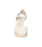 Alpargatas con cuña para mujer SKYDIVA MATCH en color beige, vista frontal