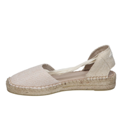 Alpargatas planas para mujer SKYDIVA POV en color beige, vista lateral izquierda