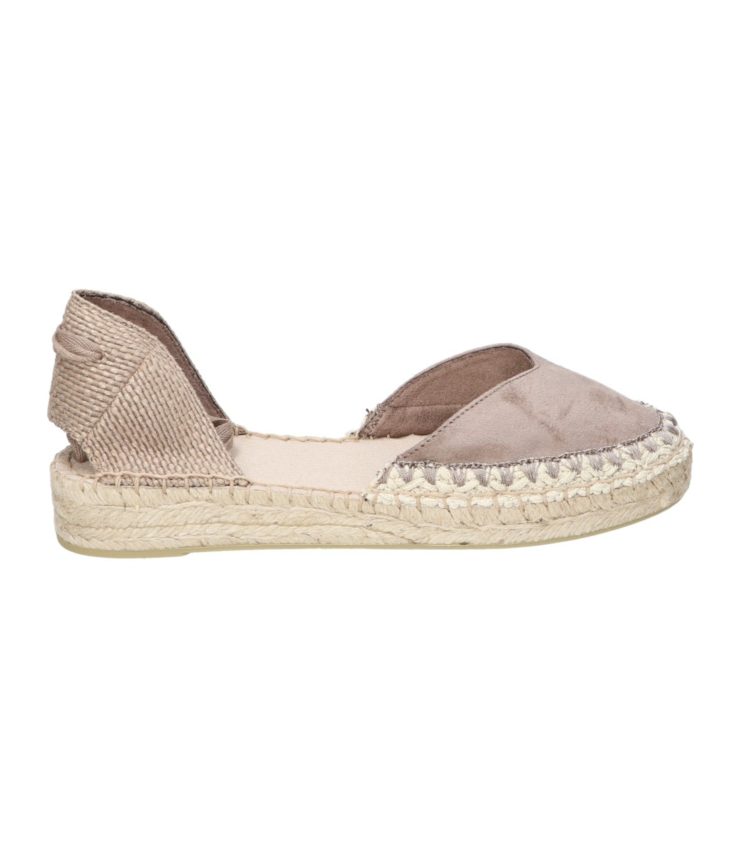 Alpargatas planas para mujer SKYDIVA BESTY en color marrón, vista lateral derecha