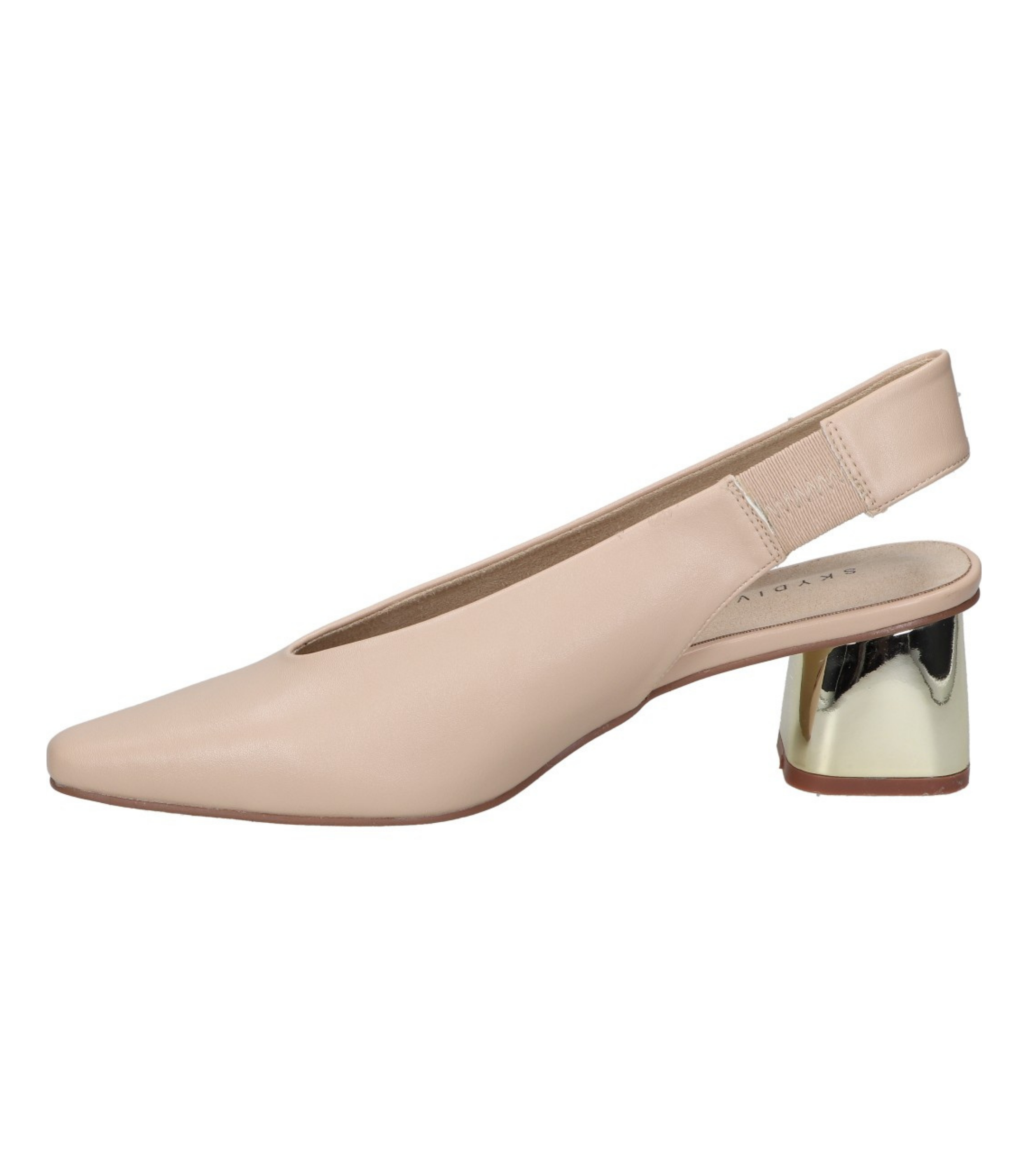 Zapatos con tacón para mujer SKYDIVA RANDOM en color beige, vista lateral izquierda