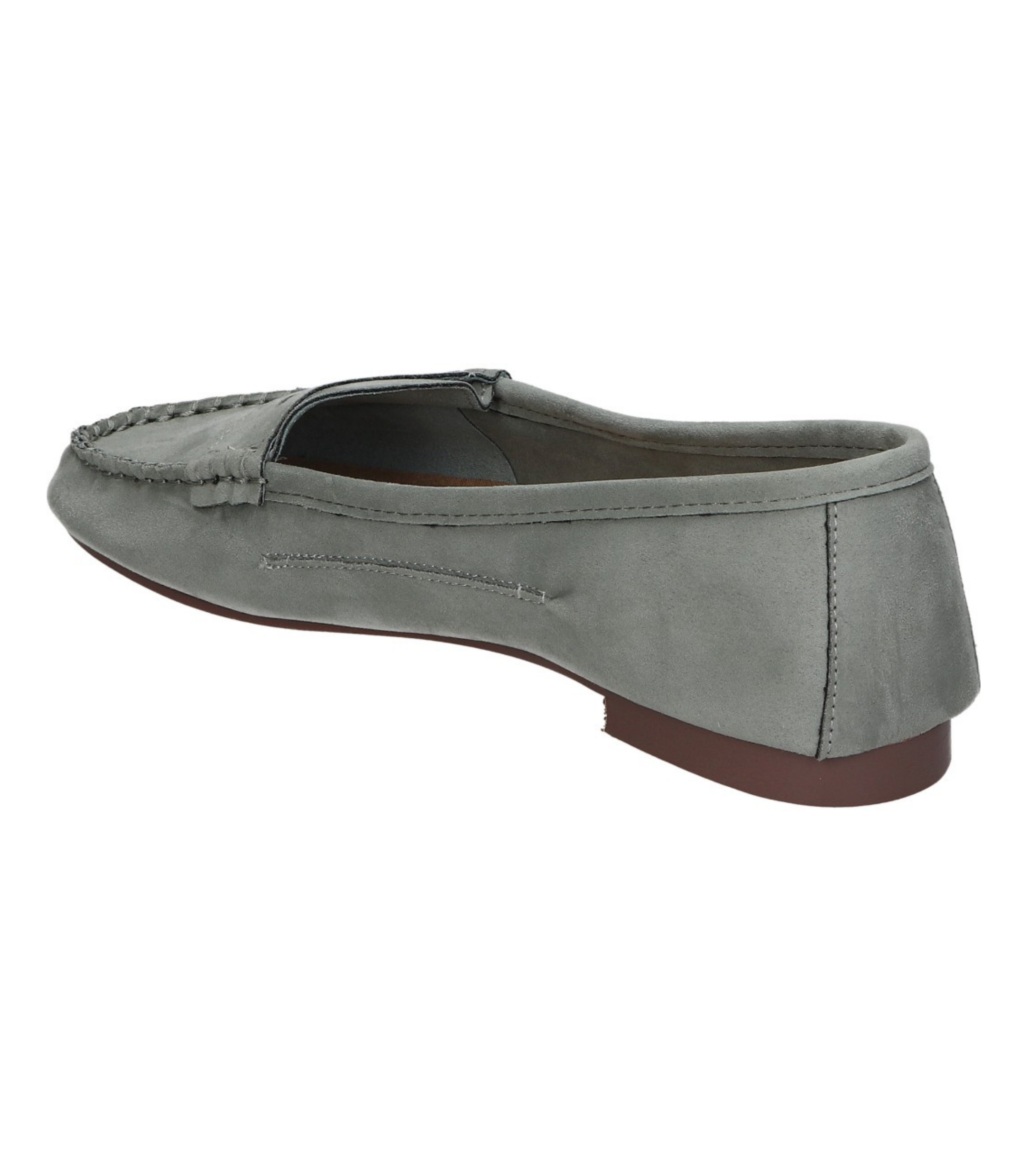 Mocasines para mujer SKYDIVA NPC en color verde, vista diagonal talón
