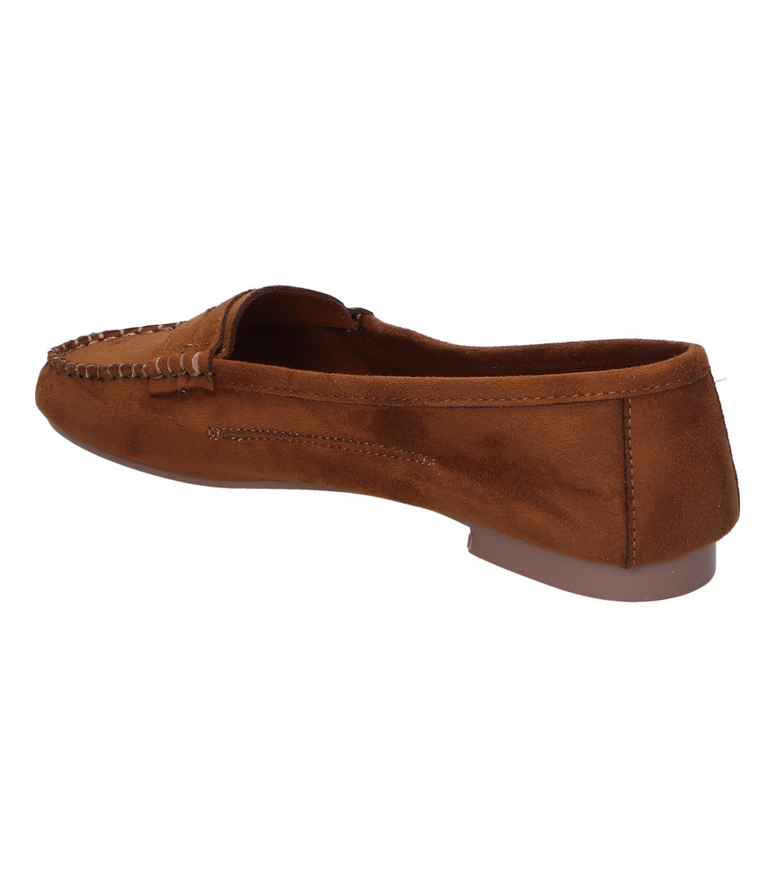 Mocasines para mujer SKYDIVA NPC en color marrón, vista diagonal talón