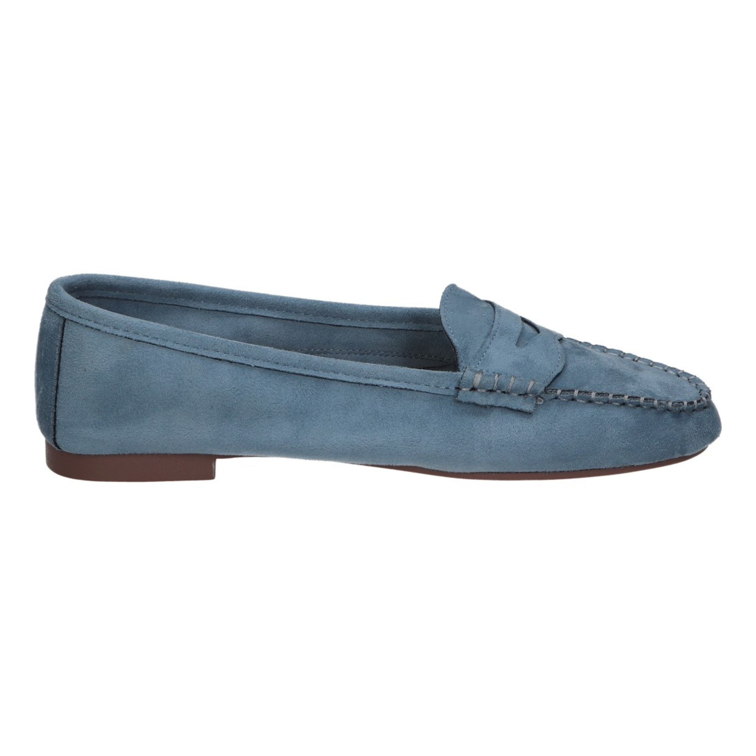 Mocasines para mujer SKYDIVA NPC en color azul, vista lateral derecha
