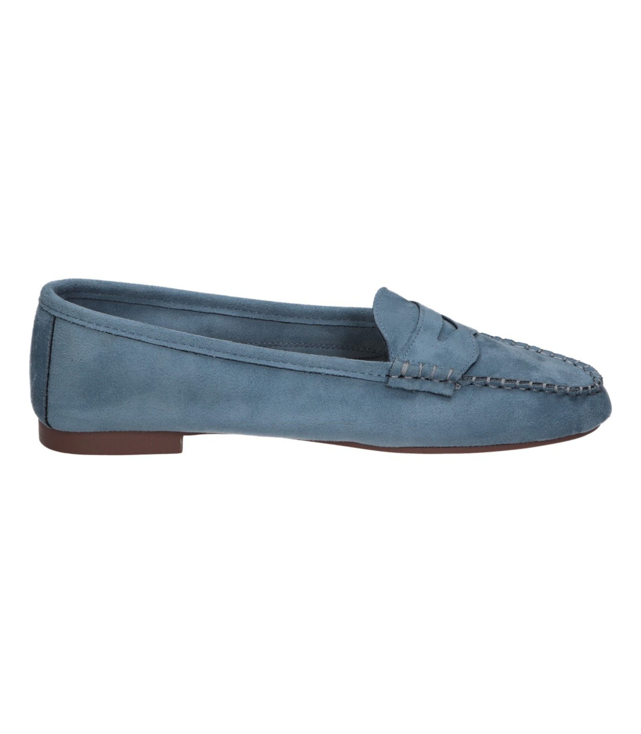 Mocasines para mujer SKYDIVA NPC en color azul, vista lateral derecha