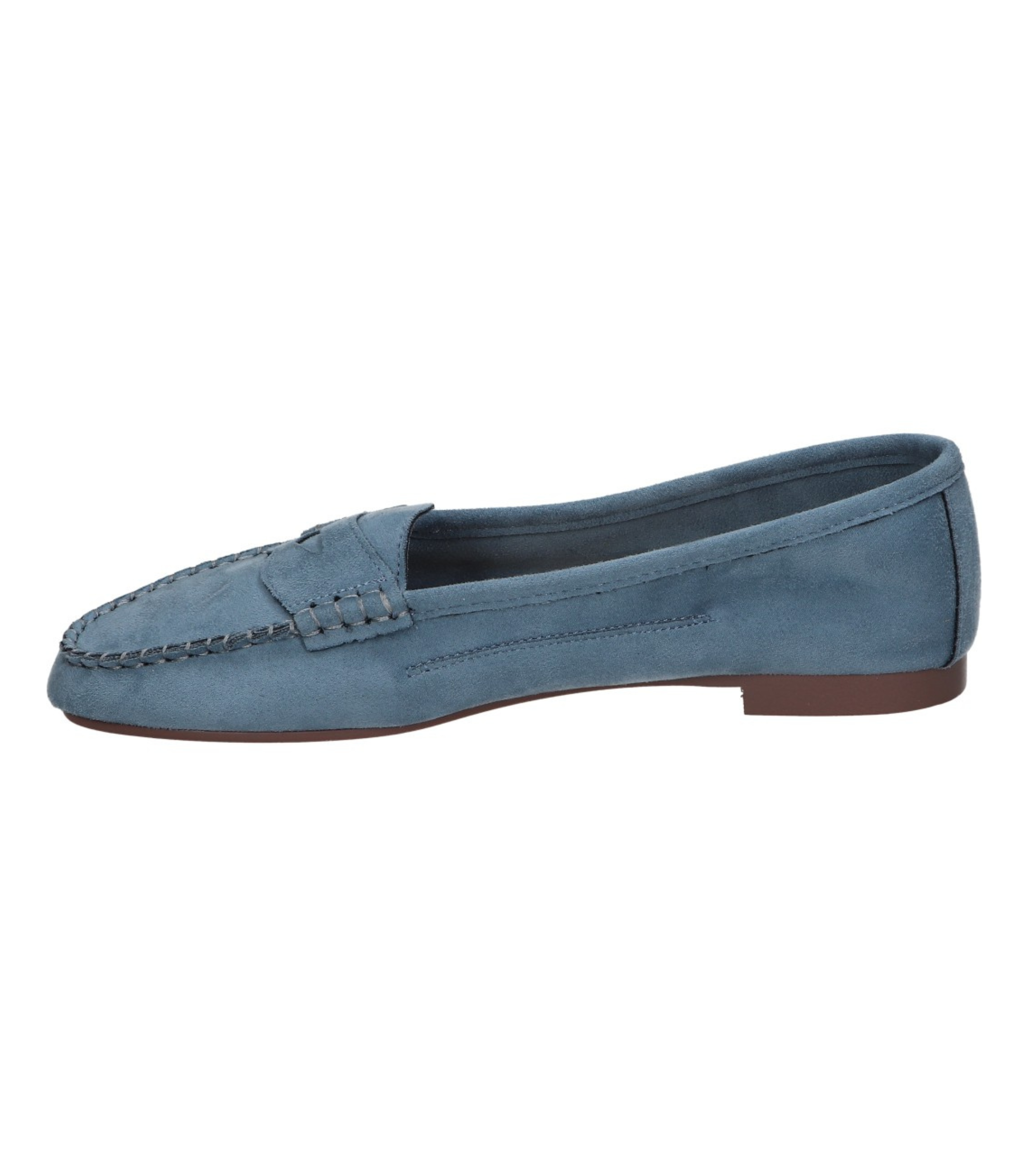 Mocasines para mujer SKYDIVA NPC en color azul, vista lateral izquierda