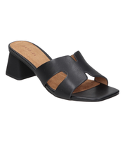 Sandalias de tacón para mujer SKYDIVA MOOD en color negro, vista diagonal frontal