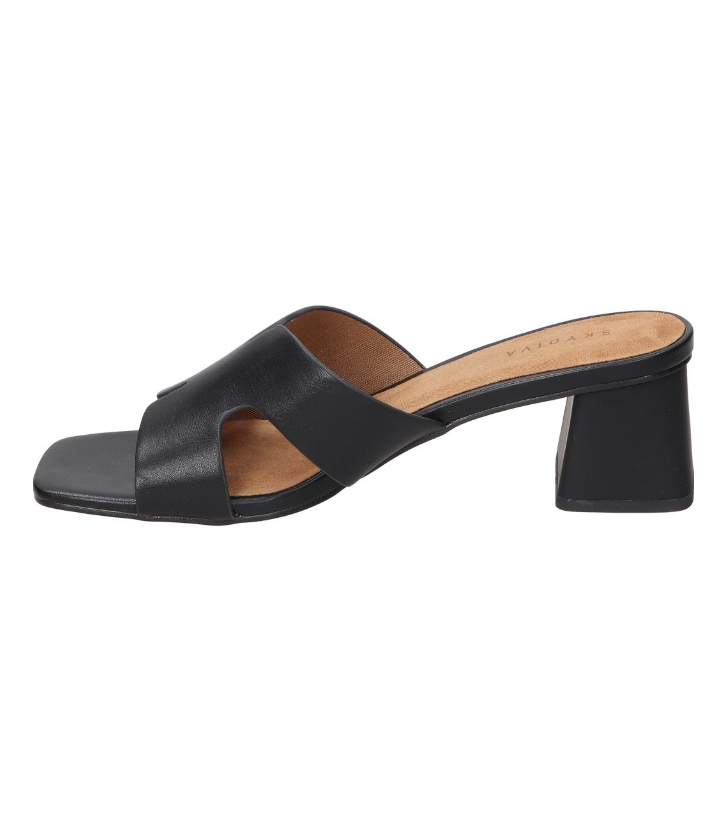 Sandalias de tacón para mujer SKYDIVA MOOD en color negro, vista lateral izquierda