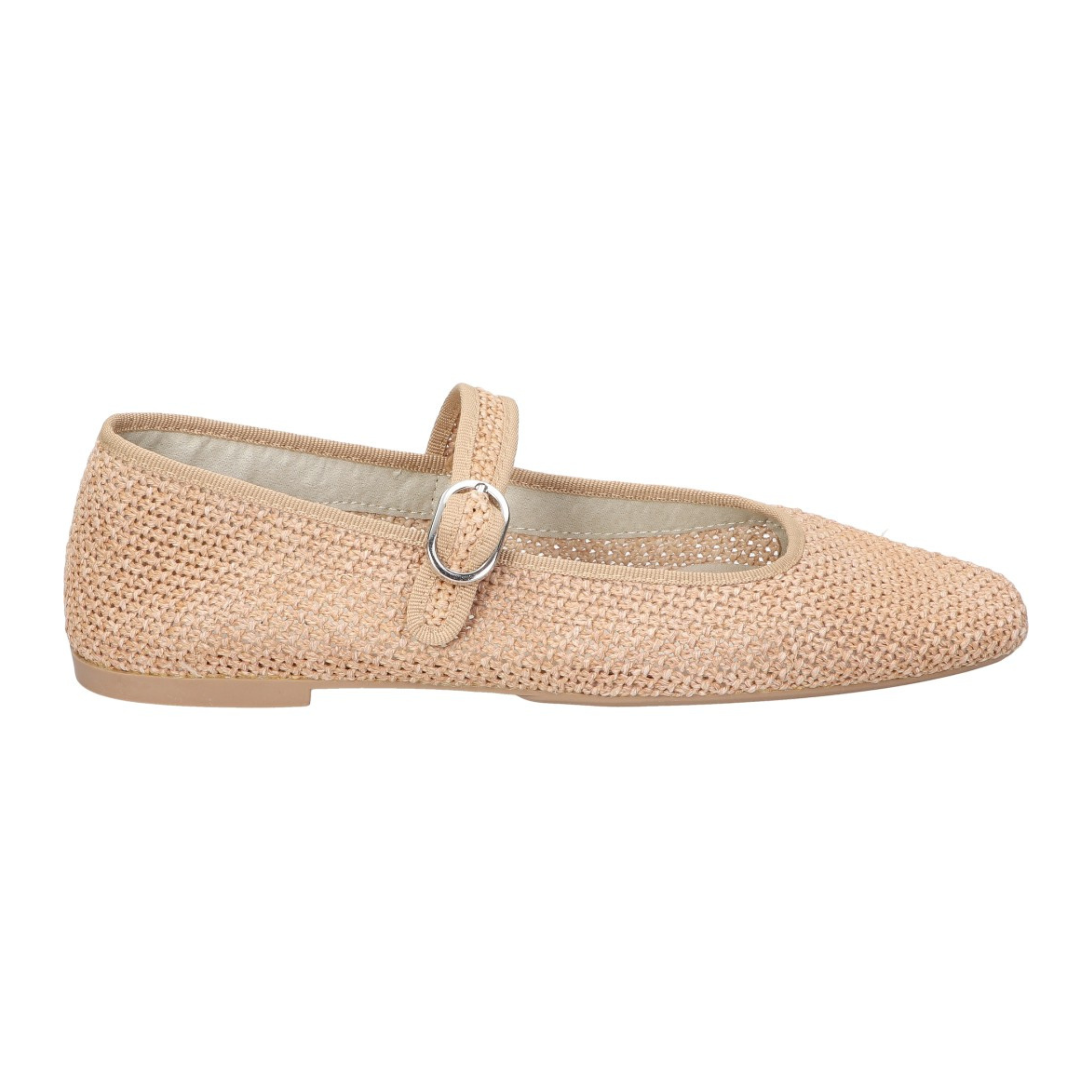 Merceditas planas para mujer SKYDIVA ICONIC en color beige, vista lateral derecha