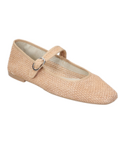Merceditas planas para mujer SKYDIVA ICONIC en color beige, vista diagonal frontal