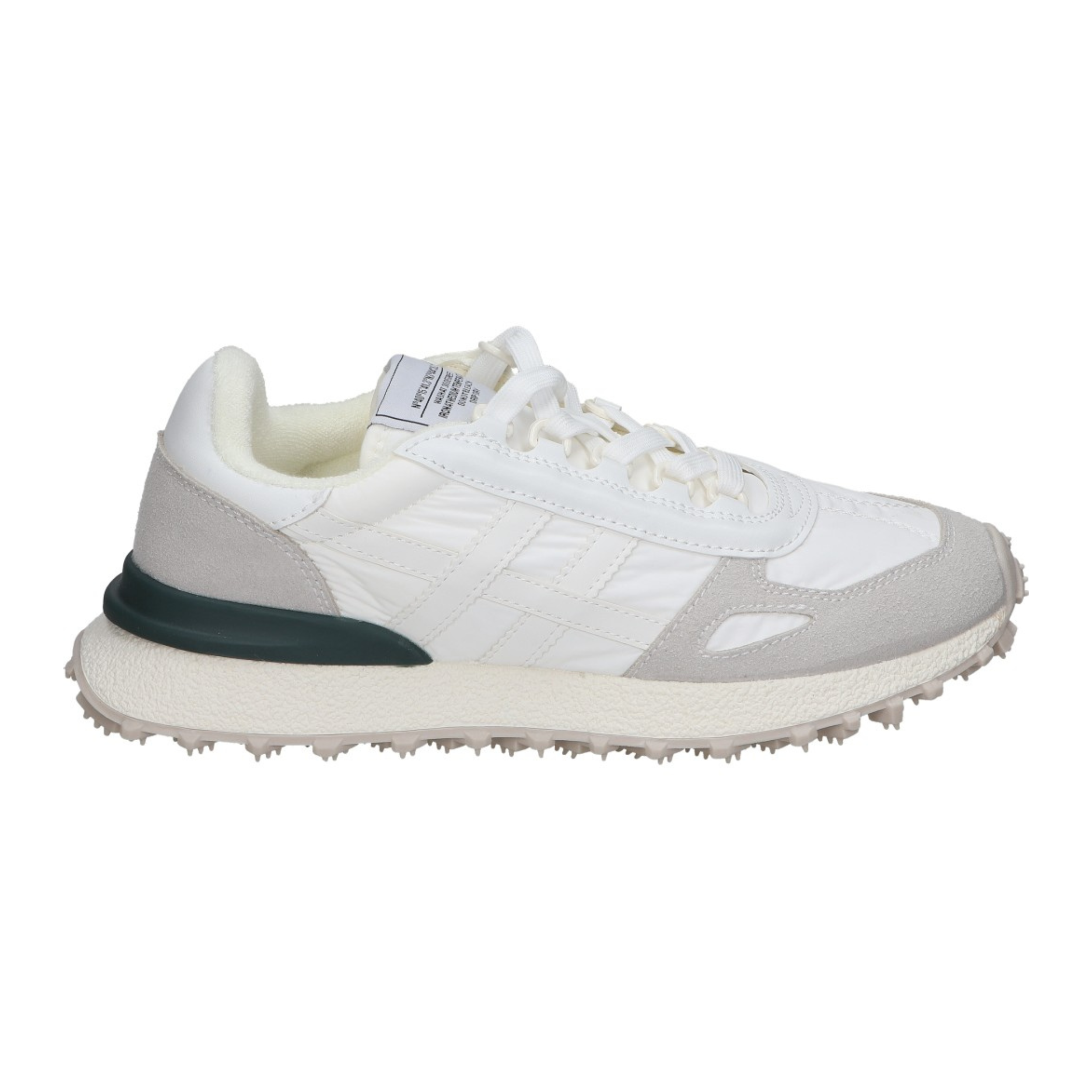 Deportivas planas para mujer SKYDIVA HYPE en color blanco, vista lateral derecha