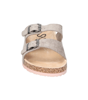 Sandalias planas destalonadas para mujer SKYDIVA RT en color gris, vista frontal