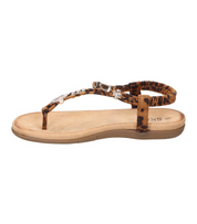 Sandalias de dedo planas para mujer SKYDIVA KELOKÉ con estampado de leopardo, vista lateral derecha