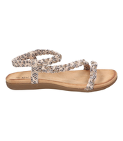 Sandalias planas para mujer SKYDIVA SOBRAO con estampado de serpiente, vista lateral derecha