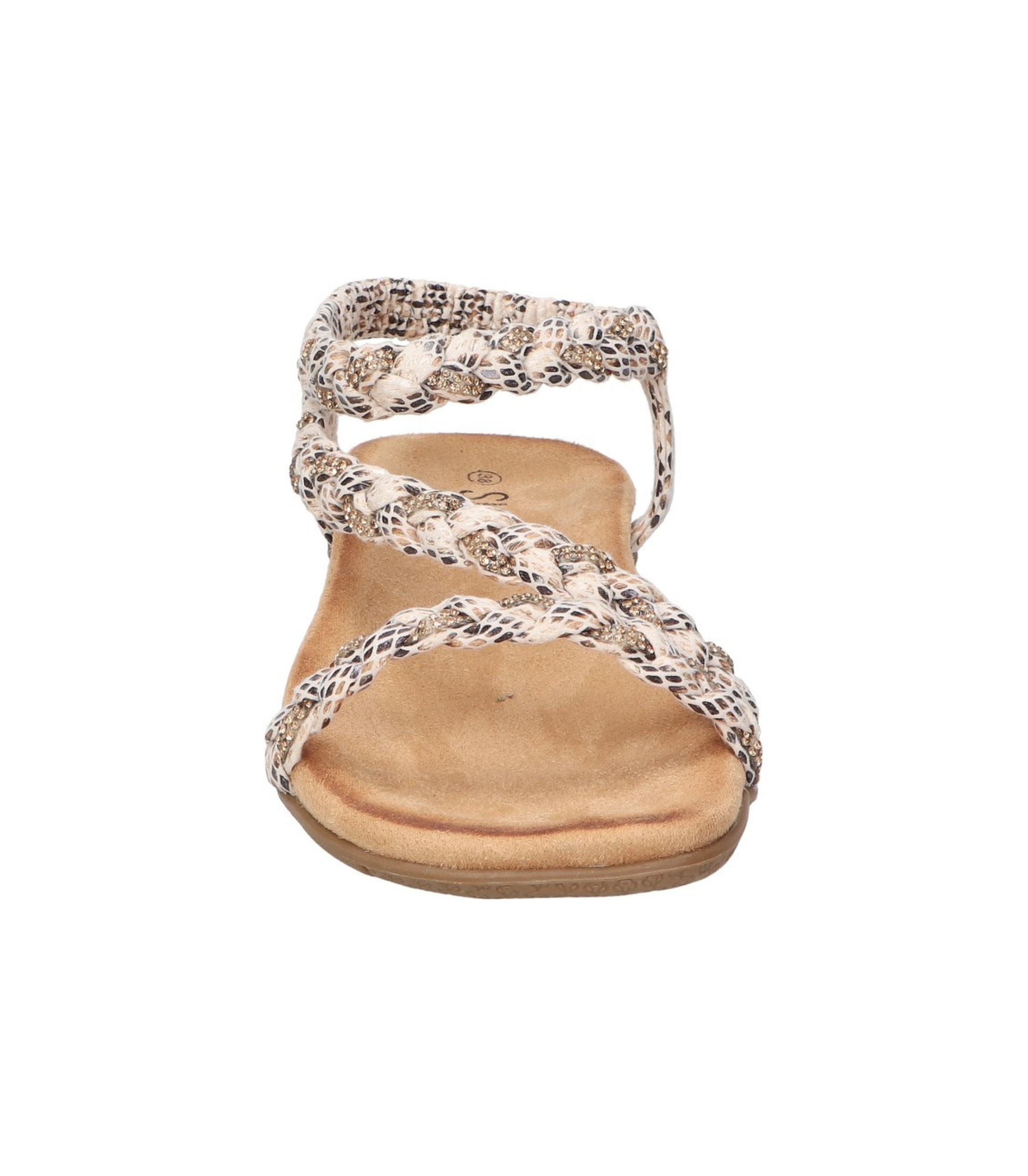 Sandalias planas para mujer SKYDIVA SOBRAO con estampado de serpiente, vista frontal