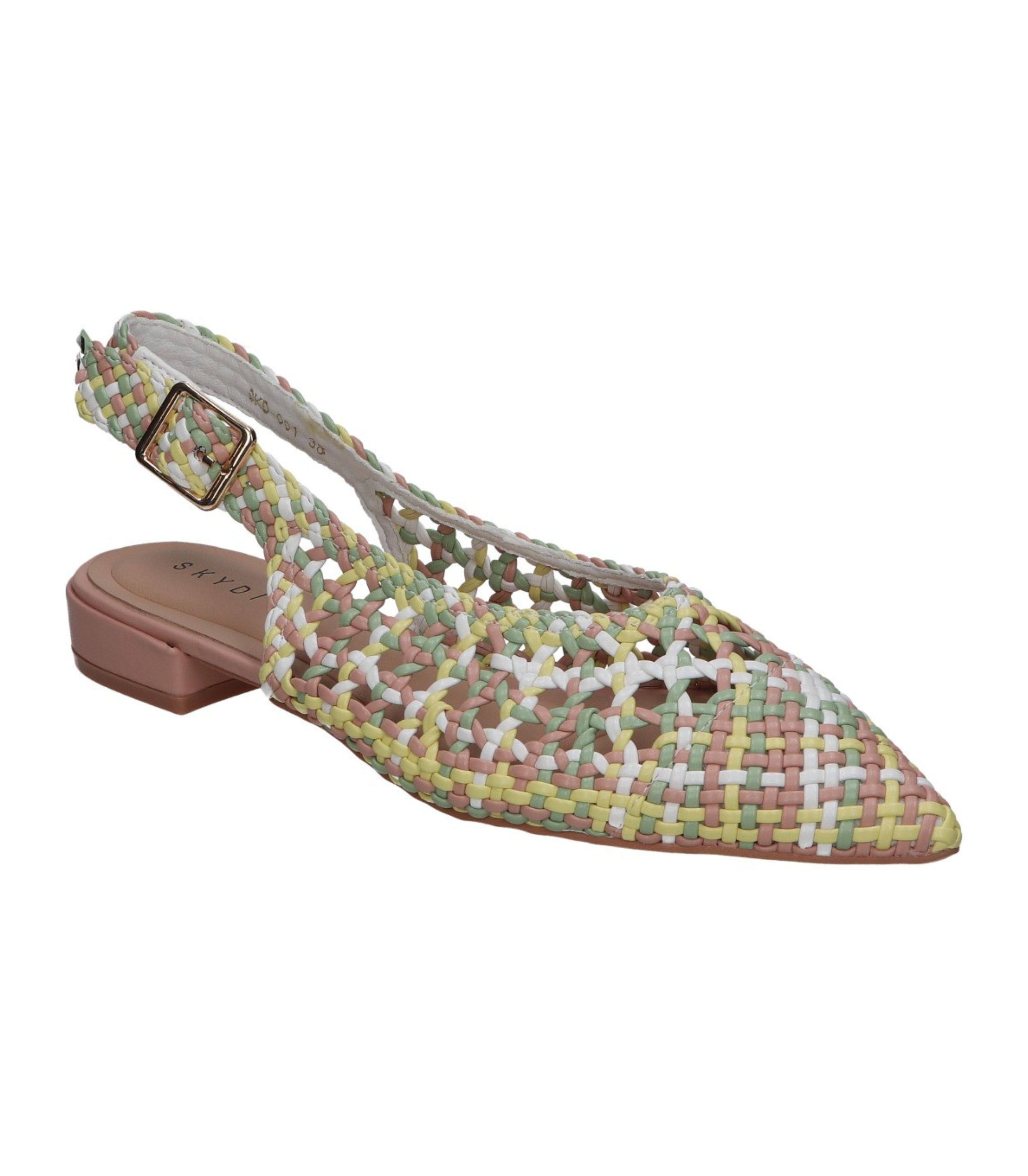 Zapatos planos para mujer SKYDIVA BEEF en multicolor, vista diagonal frontal