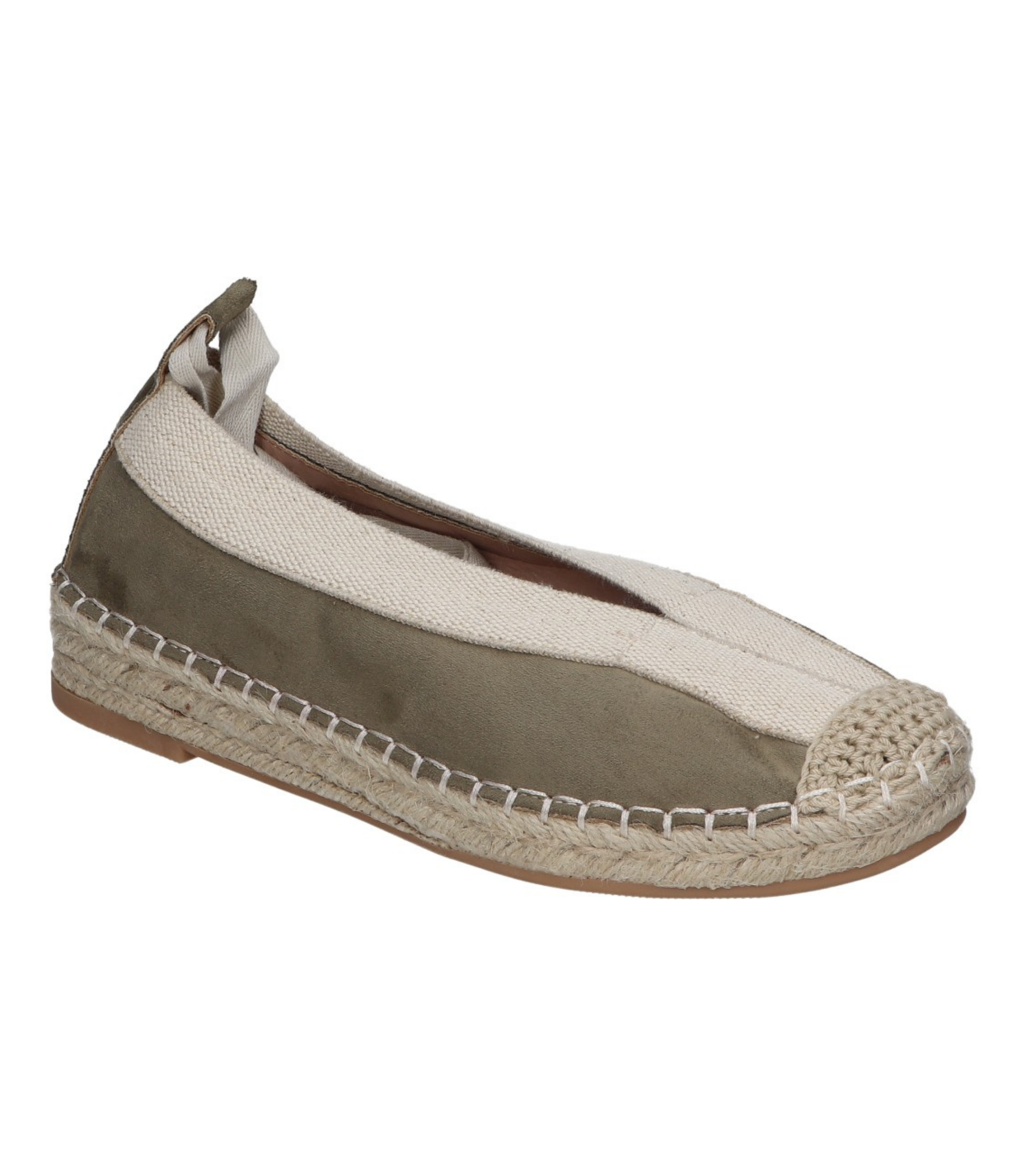Zapatos para mujer SKYDIVA PEC en color verde khaki, vista diagonal frontal