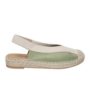 Alpargatas planas para mujer SKYDIVA LIT en color verde khaki, vista lateral derecha