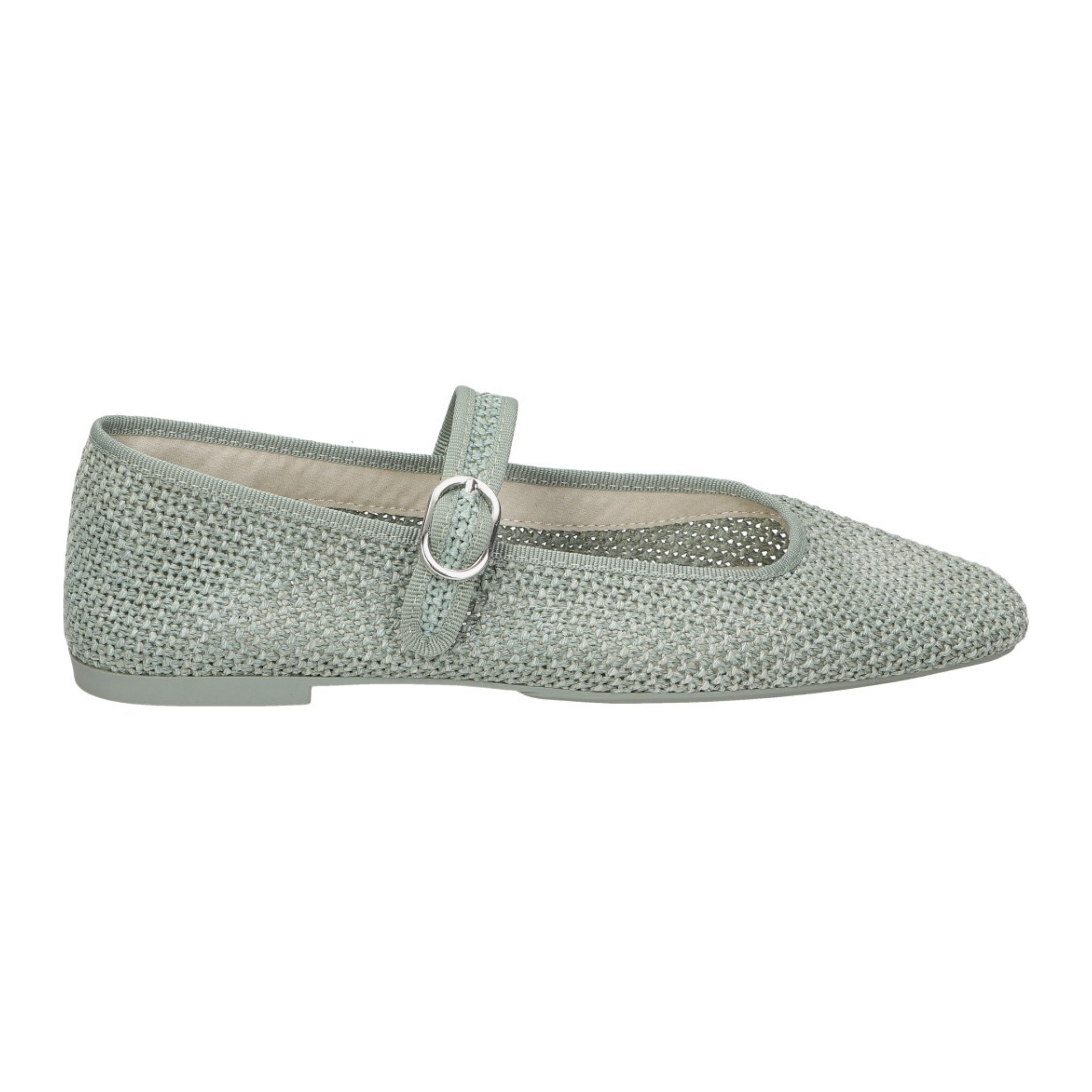 Merceditas planas para mujer SKYDIVA ICONIC en color verde, vista lateral derecha