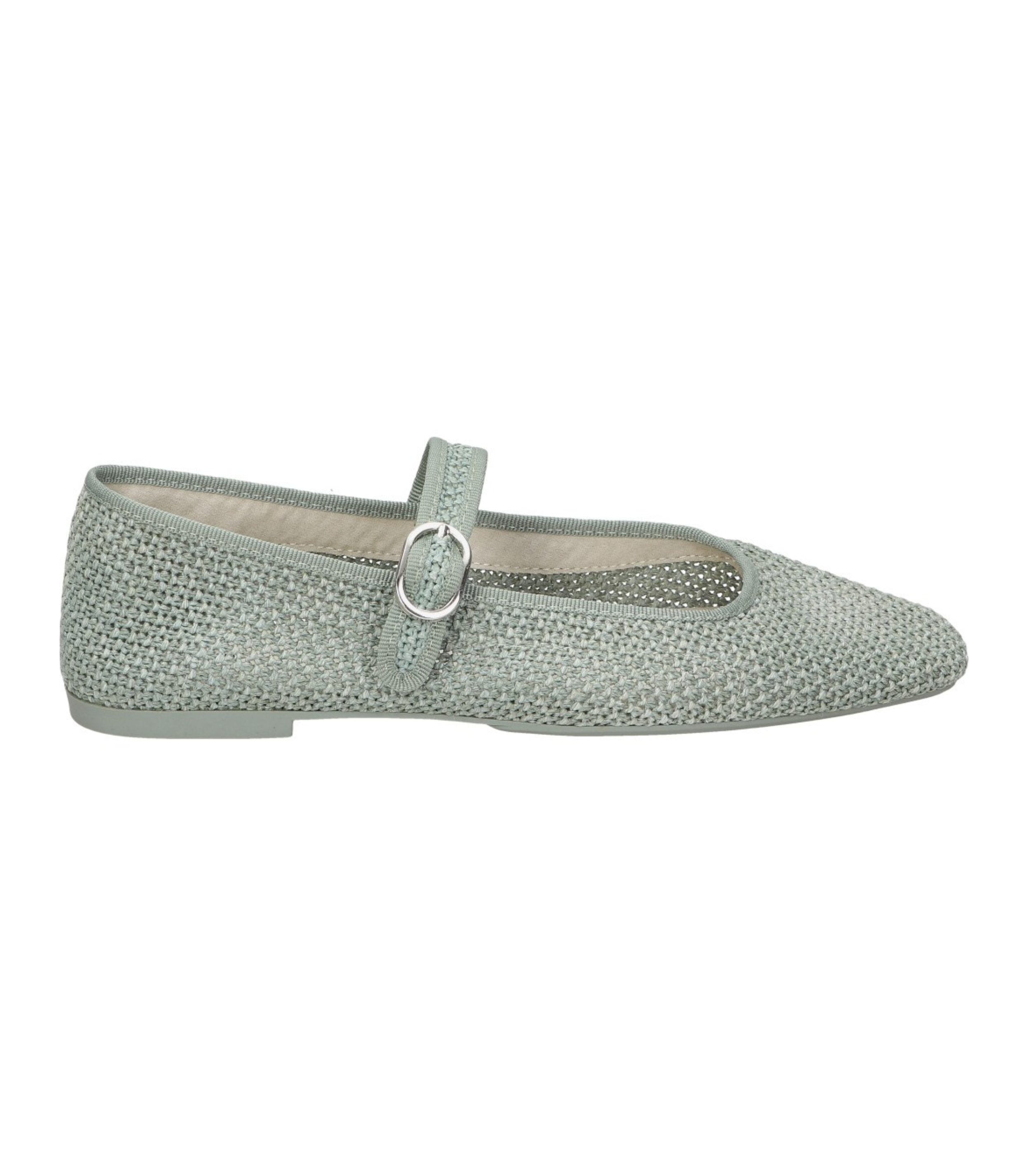 Merceditas planas para mujer SKYDIVA ICONIC en color verde, vista lateral derecha