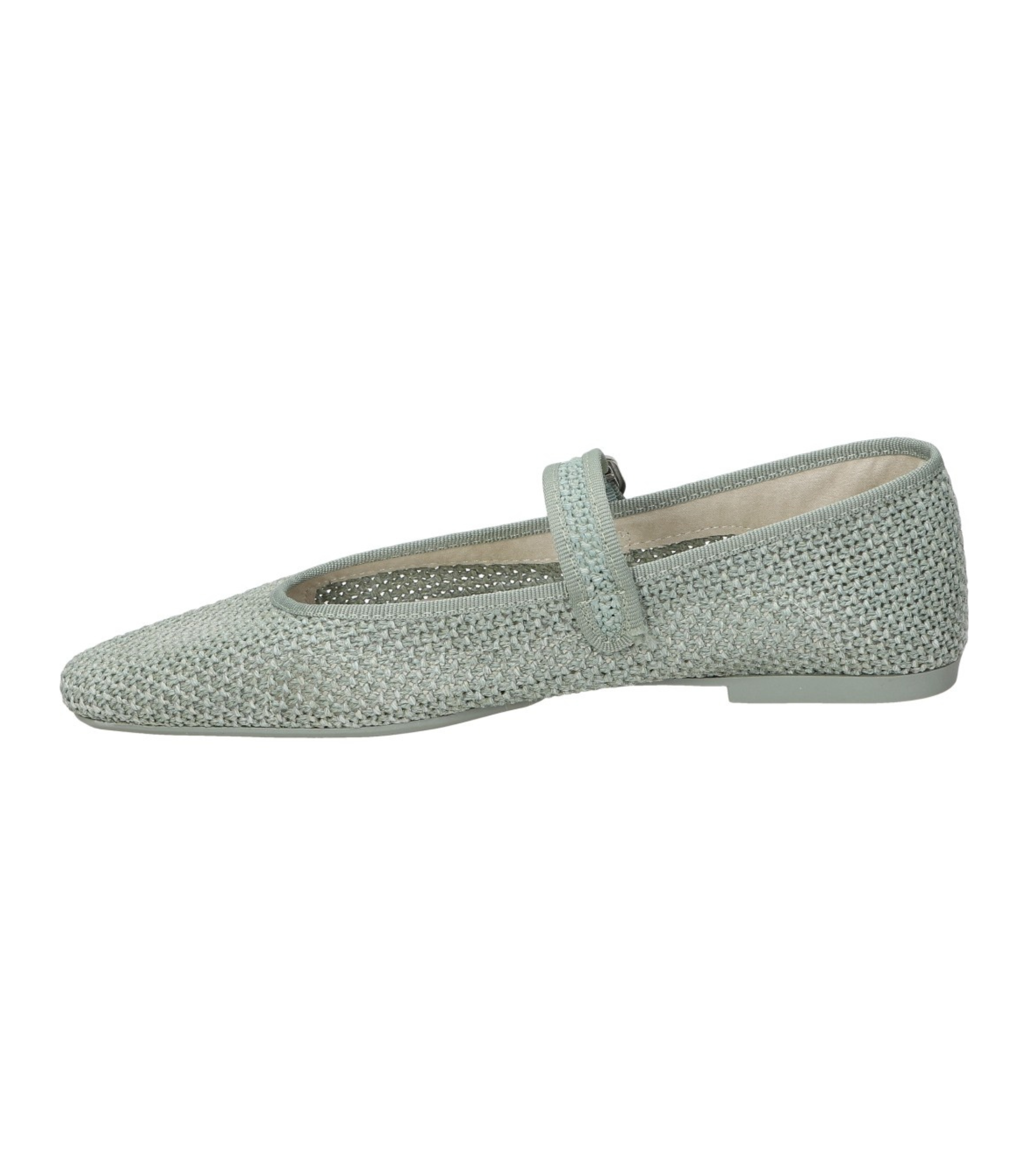 Merceditas planas para mujer SKYDIVA ICONIC en color verde, vista lateral izquierda