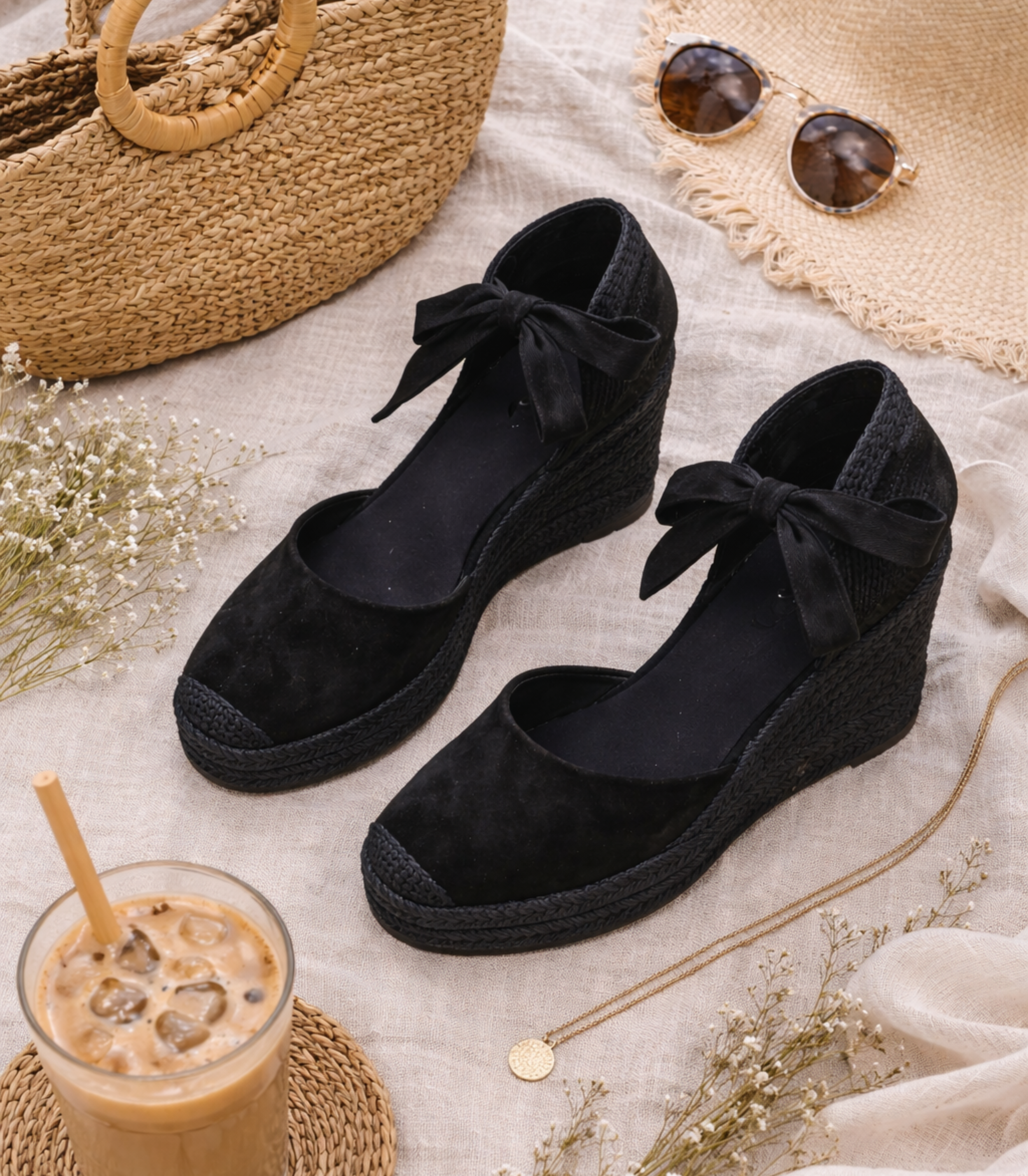 Alpargatas con Cuña SKYDIVA AESTHETIC+++para en Color Negro para Mujer