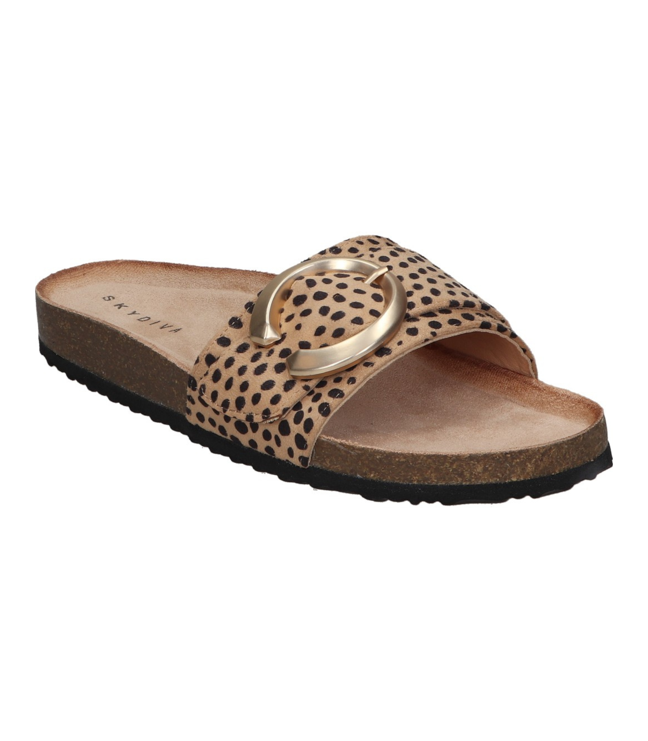 Sandalias planas para mujer SKYDIVA ME-RENTS con estampado de leopardo