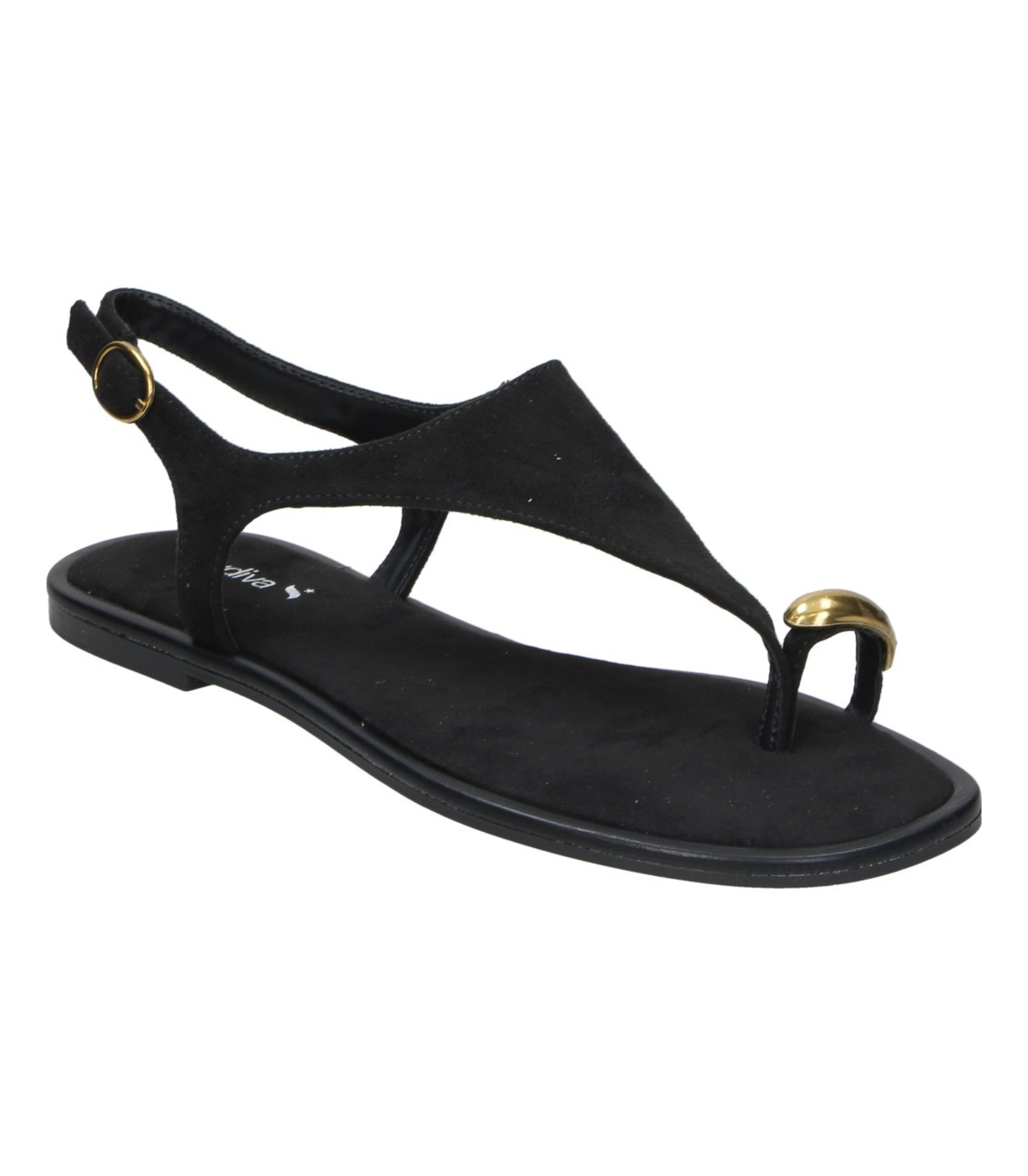 Sandalia de Dedo SKYDIVA A Gusto en Color Negro para Mujer