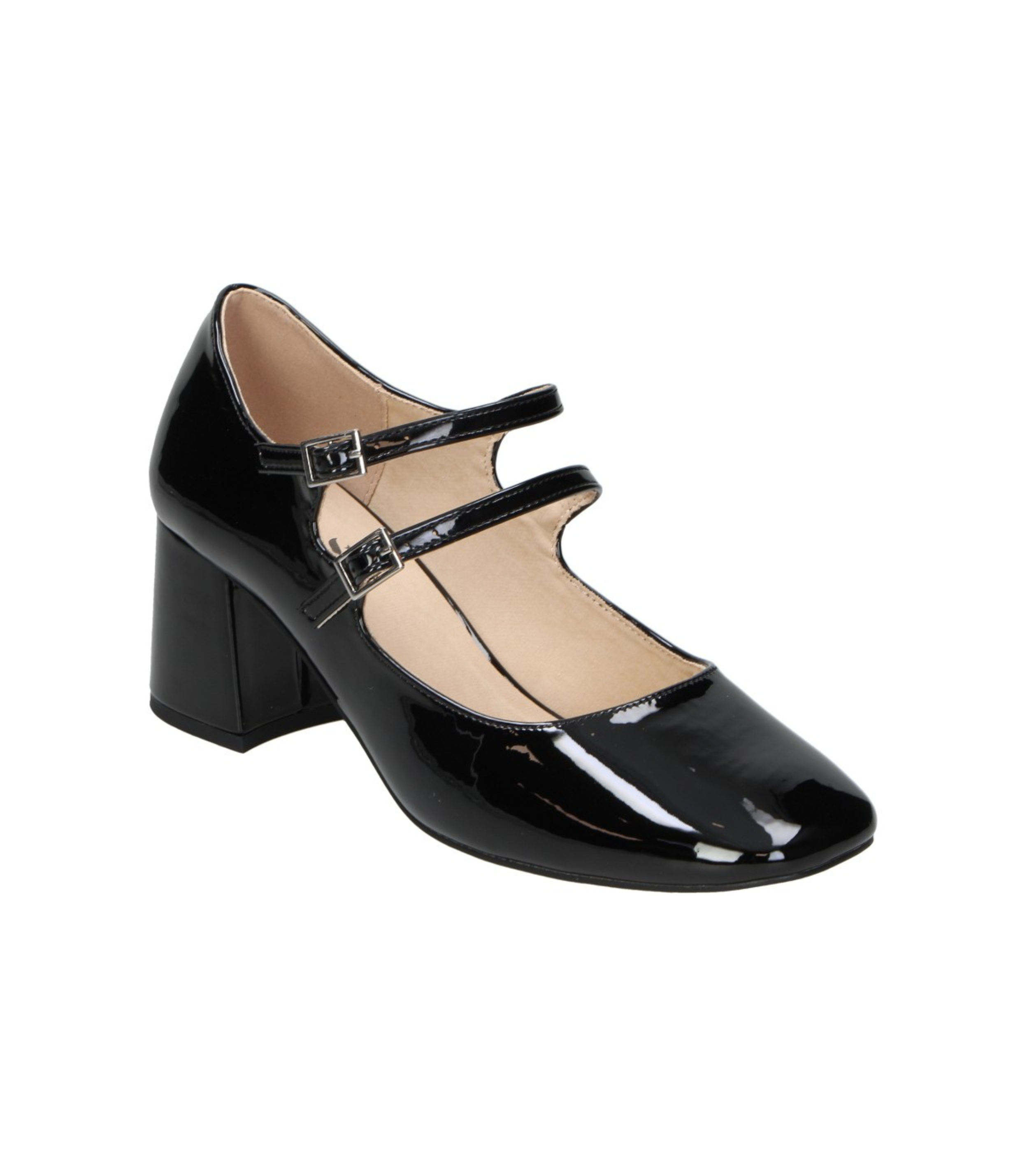 Zapatos de tacón Mary Jane Skydiva Rizz negros de charol
