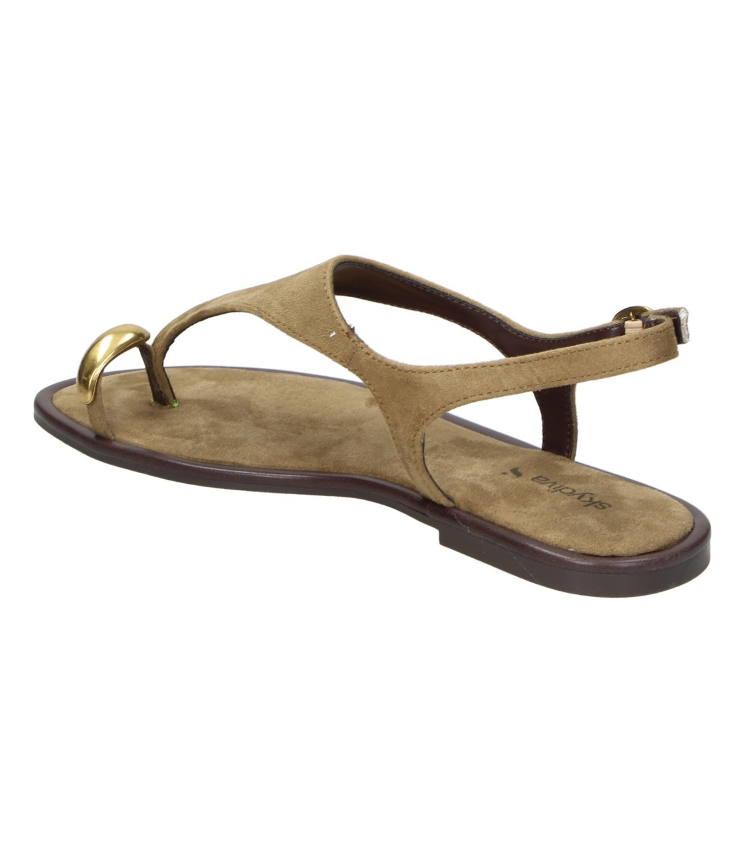Sandalias Planas SKYDIVA A Gusto en Color Camel para Mujer