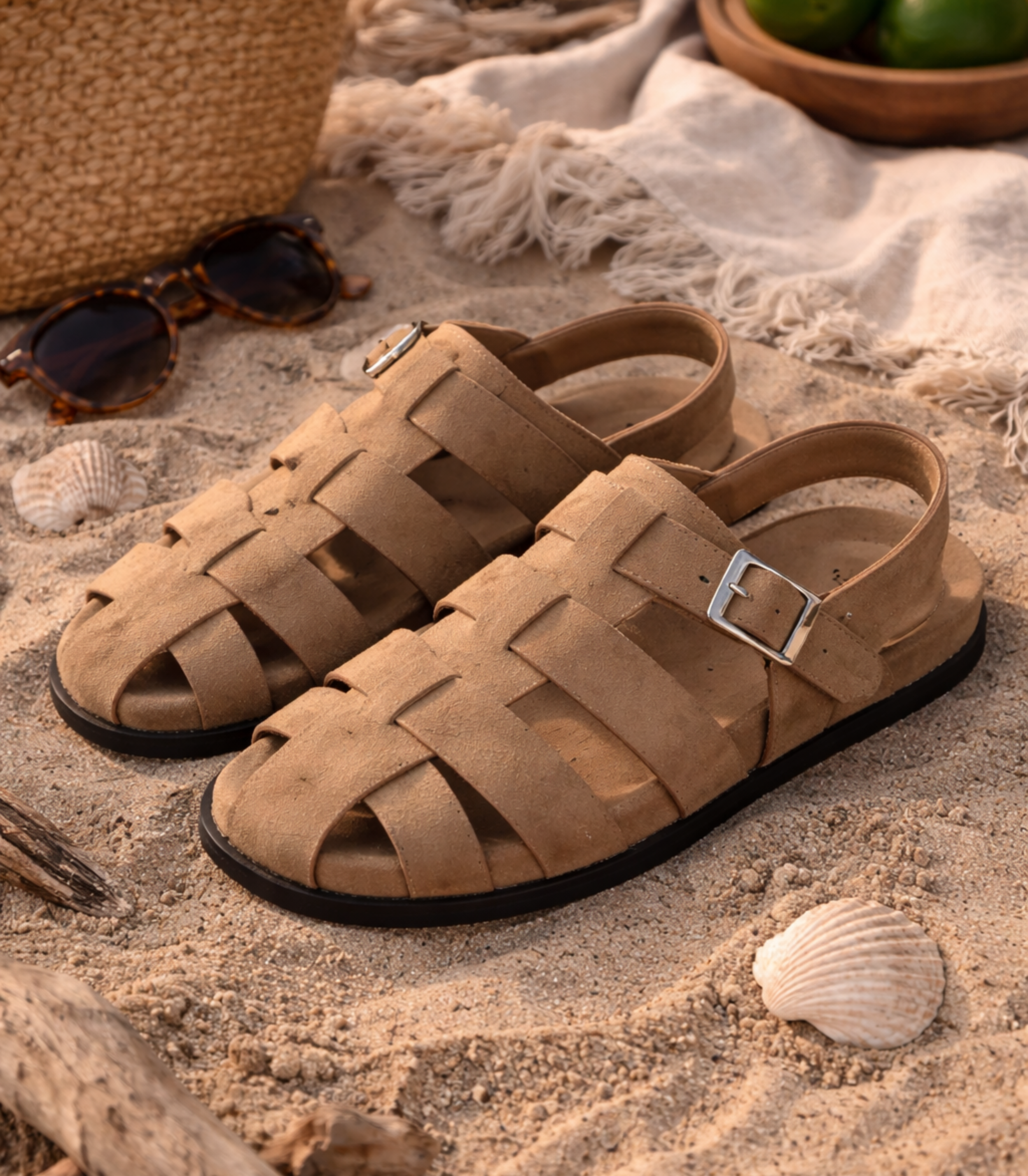 Zueco Plano SKYDIVA BUEN ROLLO en Color Camel para Mujer