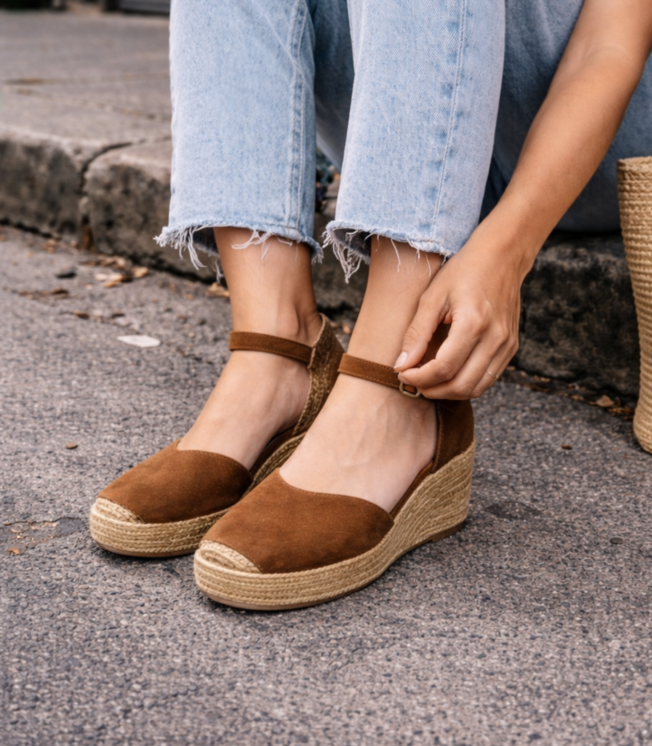 Alpargatas con Cuña SKYDIVA AESTHETIC+ en Color Camel para Mujer