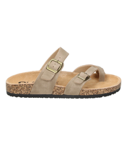 Sandalias Planas de Dedo Comfy en Color Taupe para Mujer