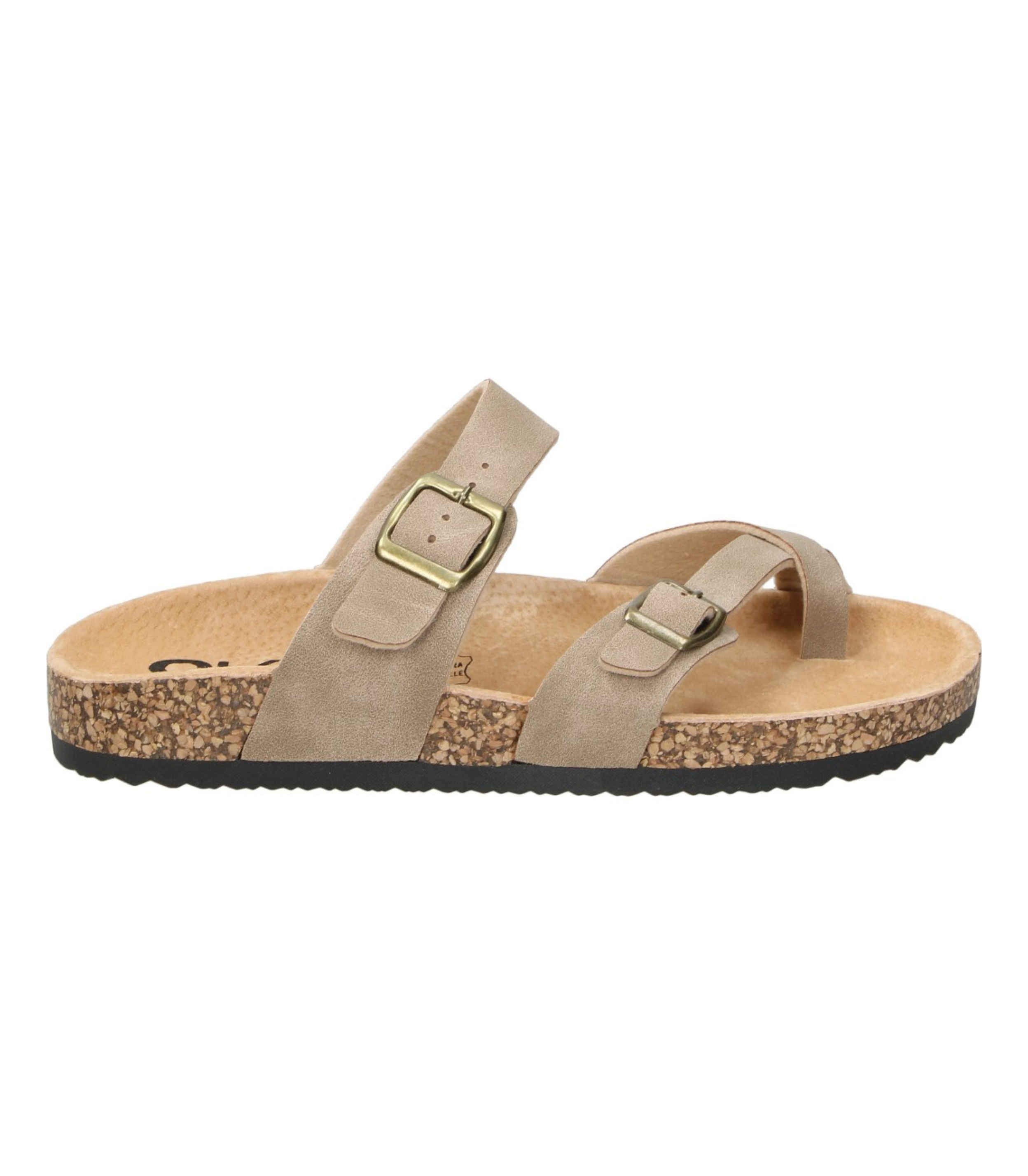 Sandalias Planas de Dedo Comfy en Color Taupe para Mujer