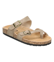 Sandalias Planas de Dedo Comfy en Color Taupe para Mujer