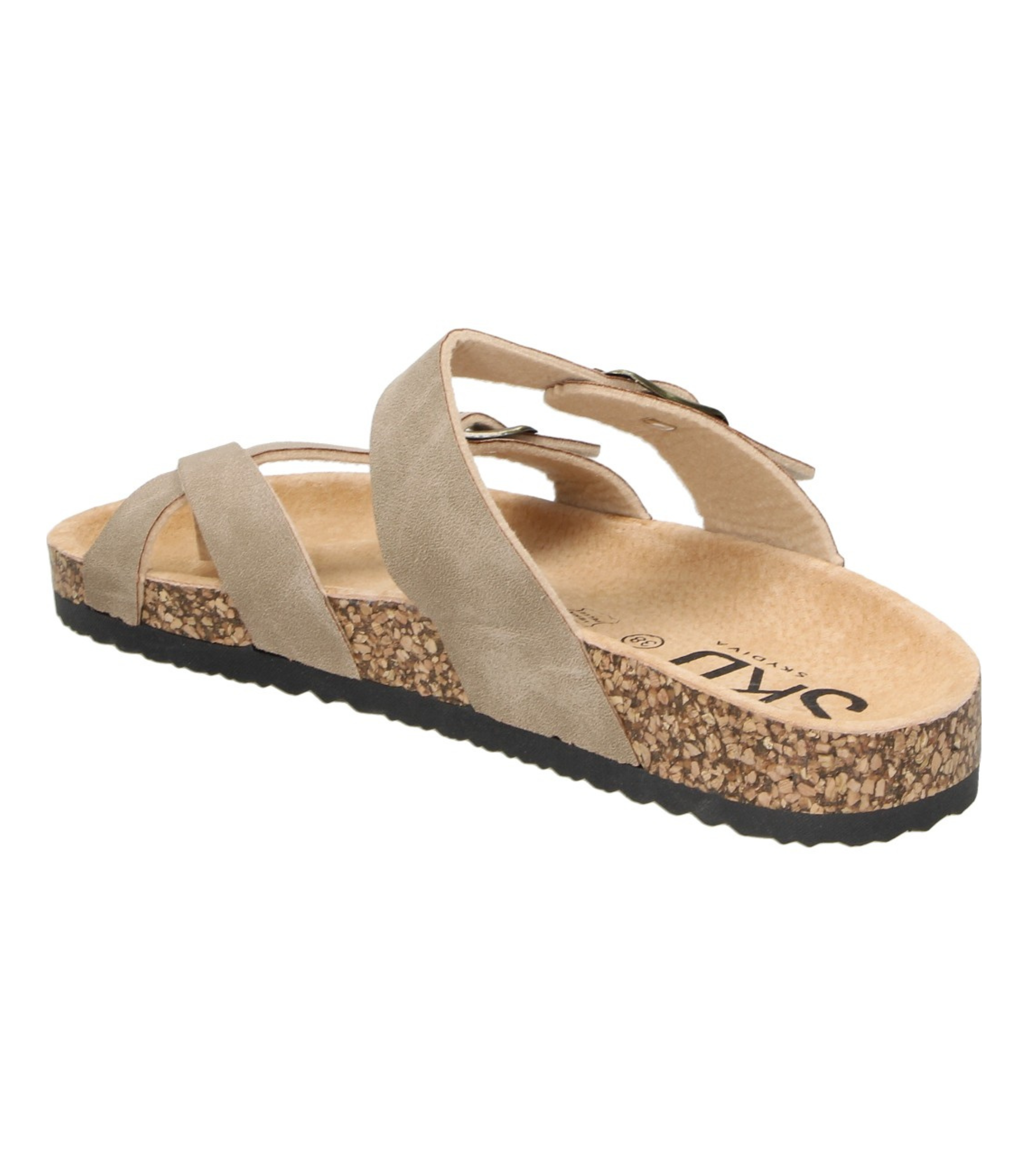 Sandalias Planas de Dedo Comfy en Color Taupe para Mujer