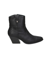 Botines cowboy Skydiva Flow negros con tacón para mujer