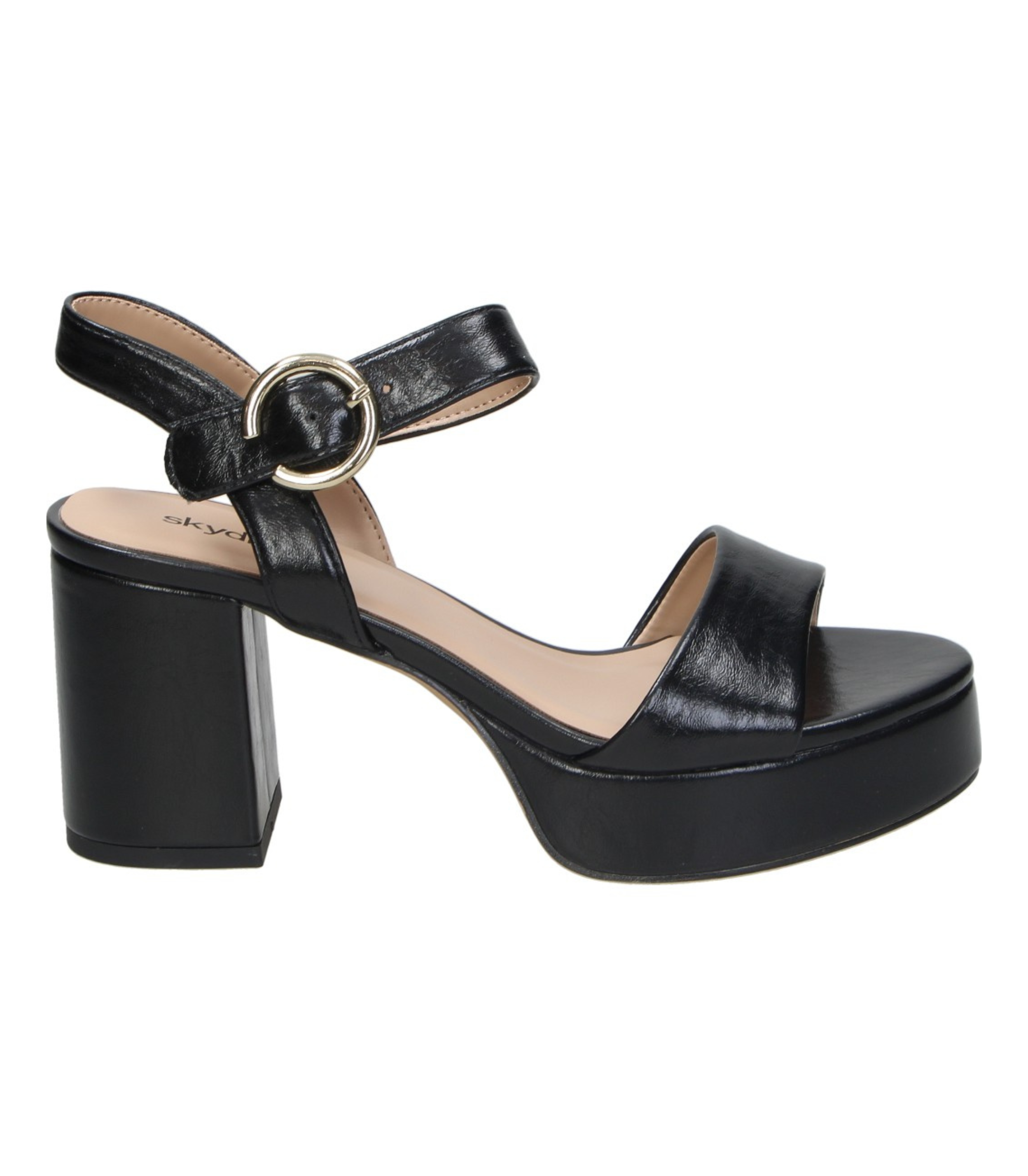 Sandalias de Tacón Skydiva CRUSH en Color Negro para Mujer