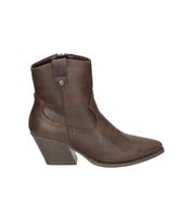 Botines cowboy Skydiva Flow marrones con tacón para mujer