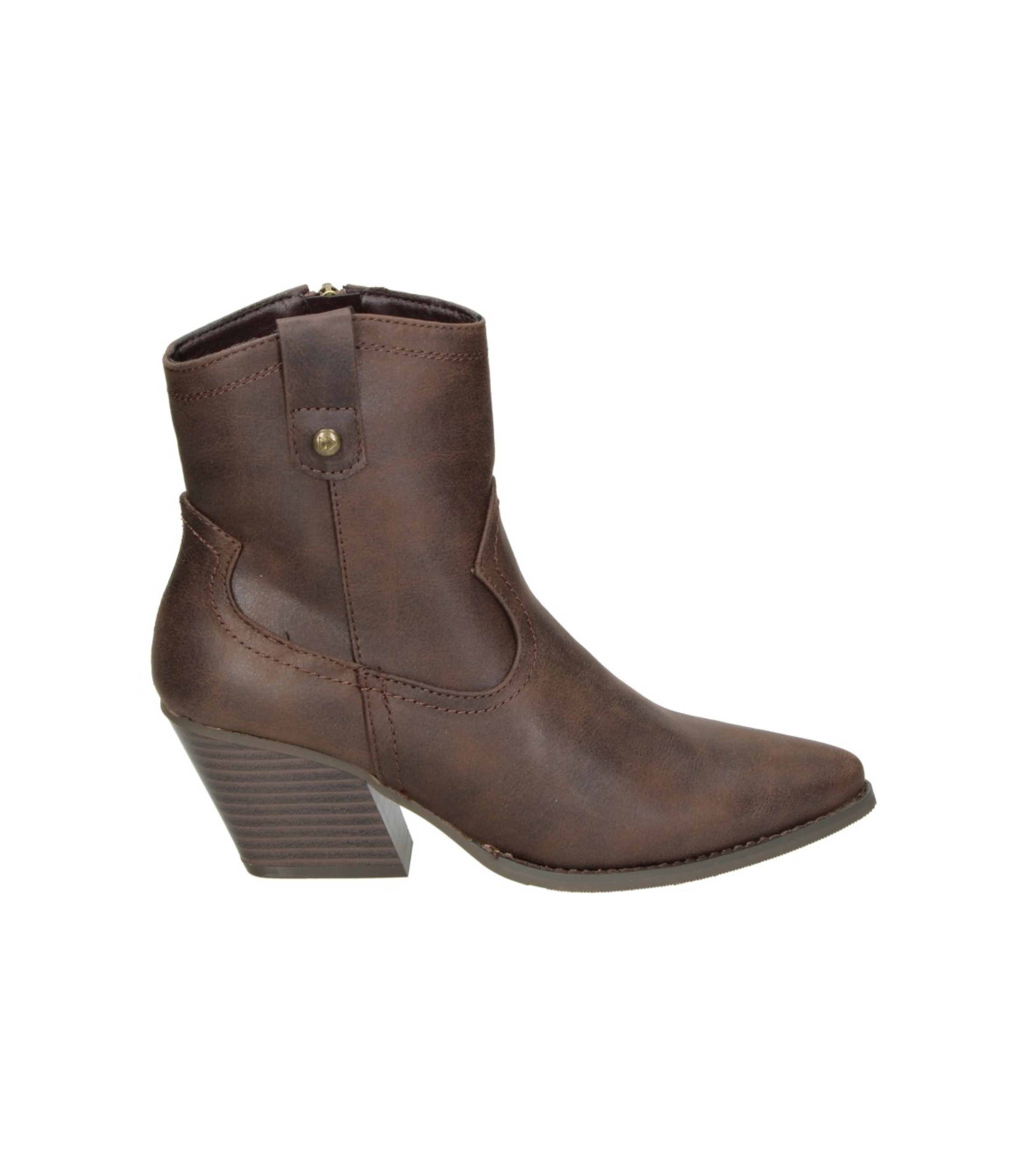 Botines cowboy Skydiva Flow marrones con tacón para mujer