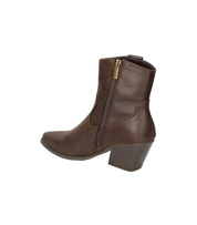 Botines cowboy Skydiva Flow marrones con tacón para mujer