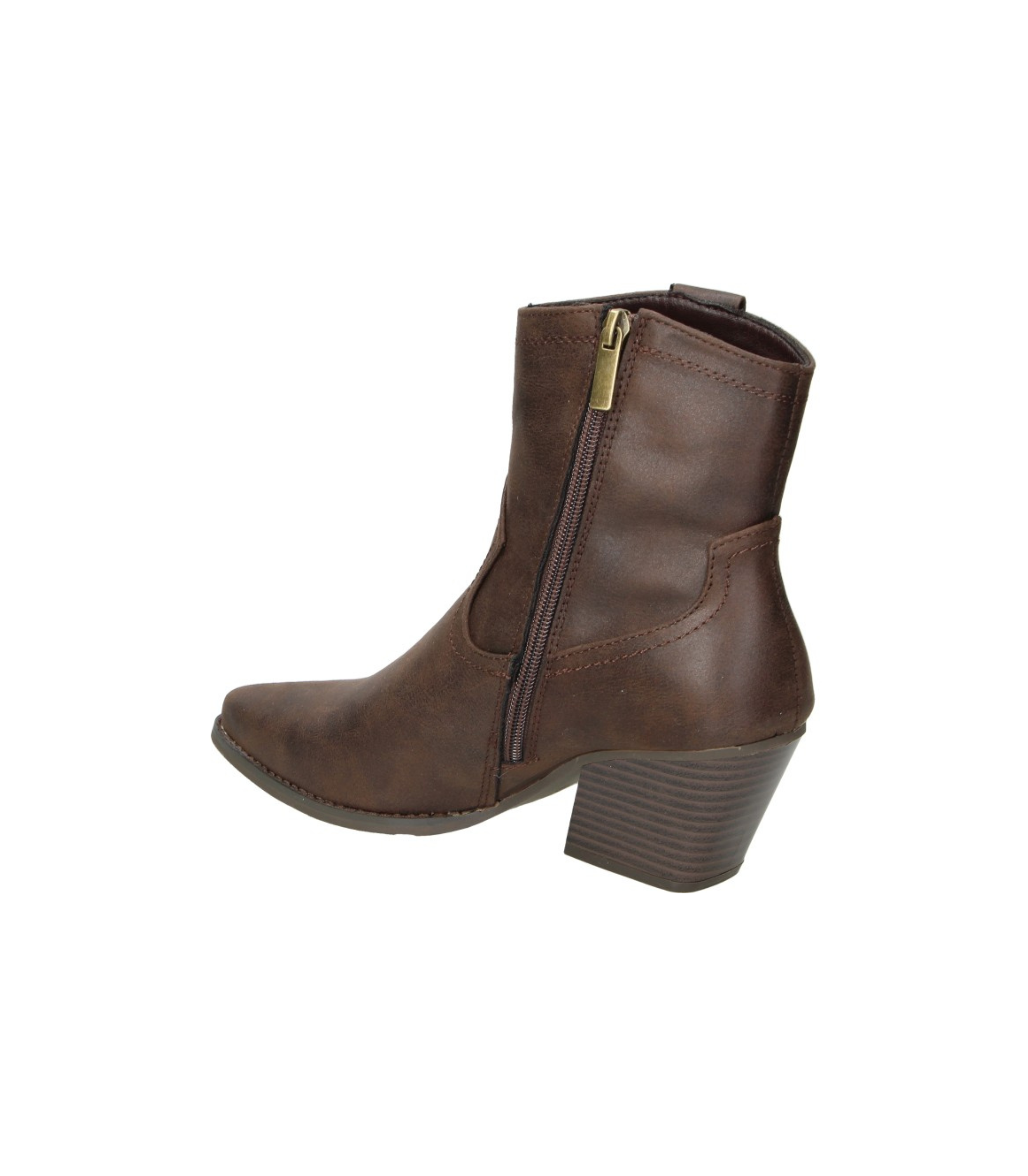 Botines cowboy Skydiva Flow marrones con tacón para mujer