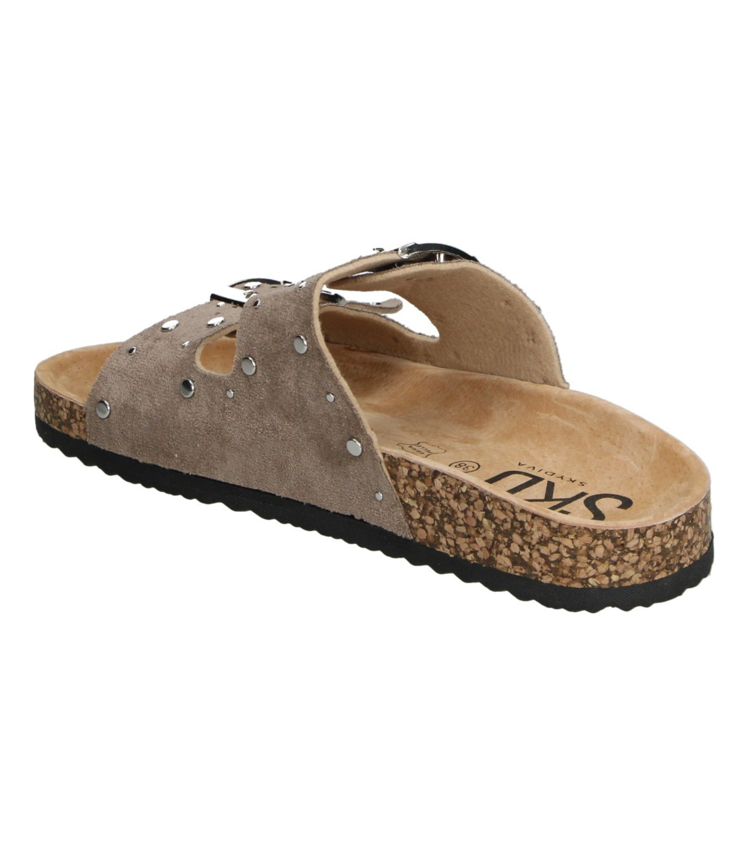 Sandalias Planas Skydiva Savage en Color Taupe para Mujer