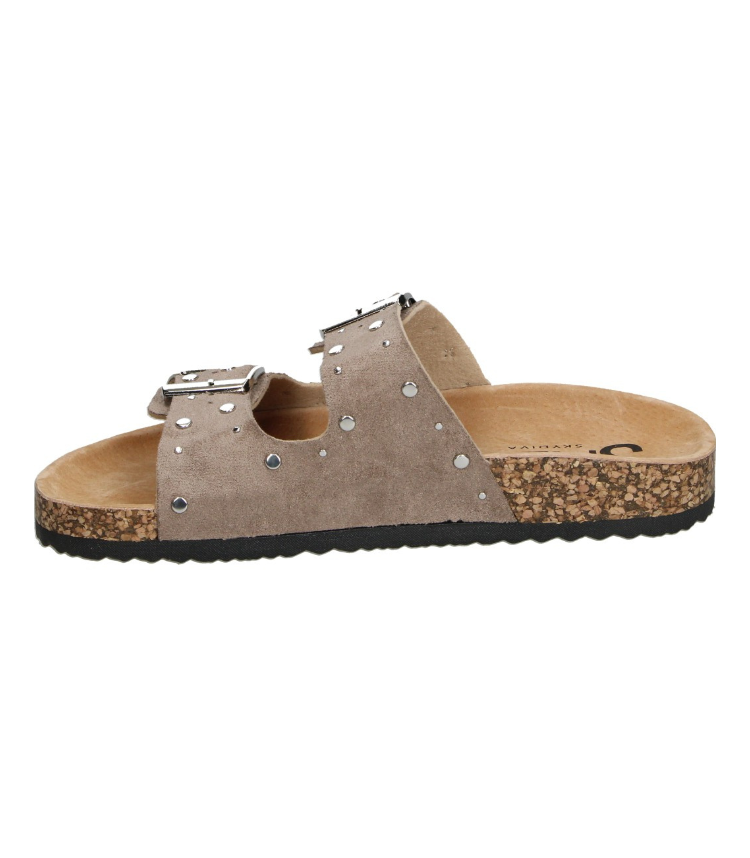 Sandalias Planas Skydiva Savage en Color Taupe para Mujer