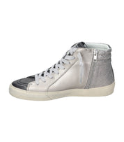 Botines deportivos para mujer SKYDIVA YASS en color gris y plata, vista lateral izquierda