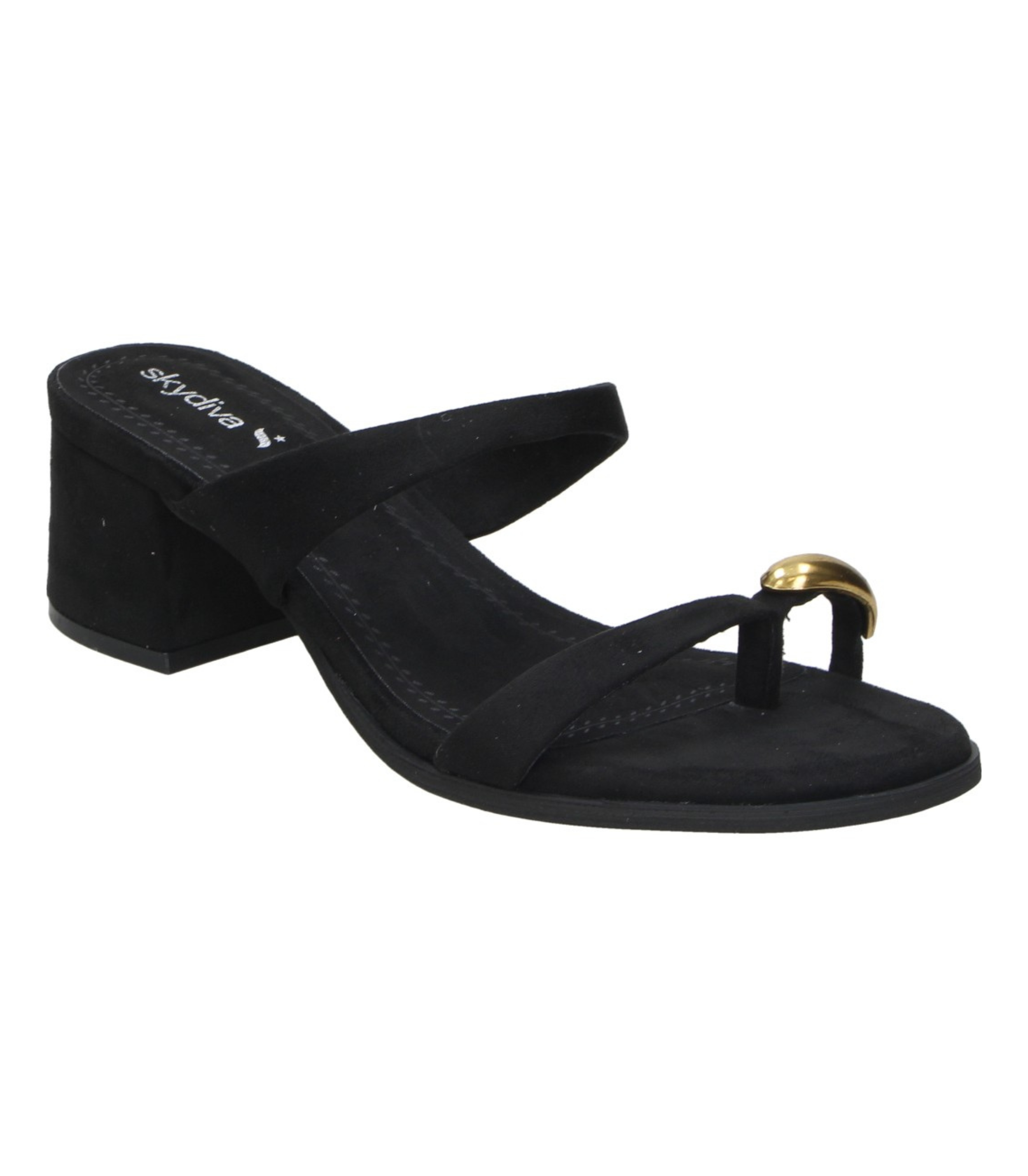 Sandalias de tacón SKYDIVA PRETTY en color negro para mujer