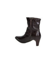 Botines de tacón Skydiva EXTRA marrones con efecto serpiente