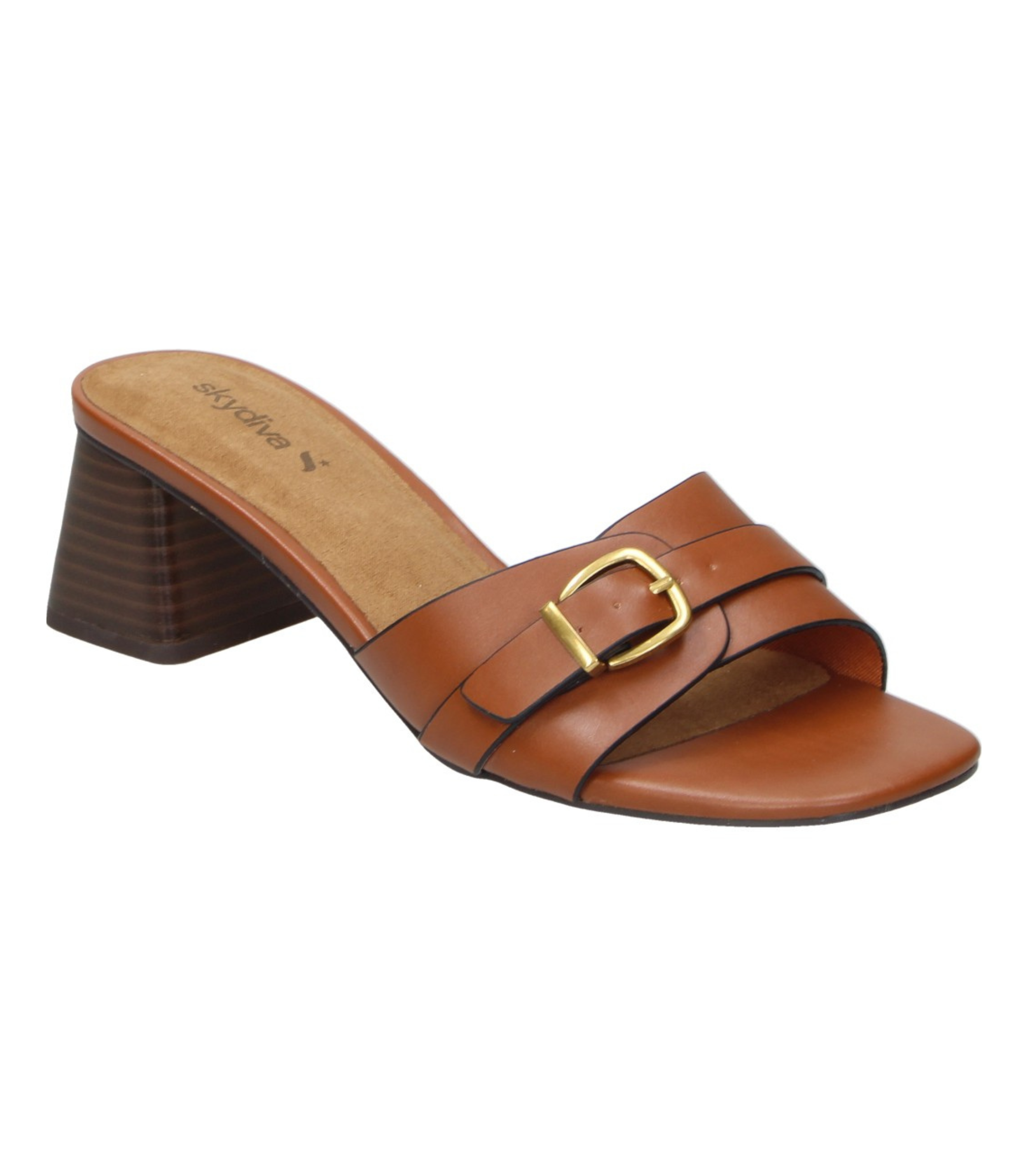 Sandalias de tacón elegantes SKYDIVA BRUNCH en color marrón para moda joven