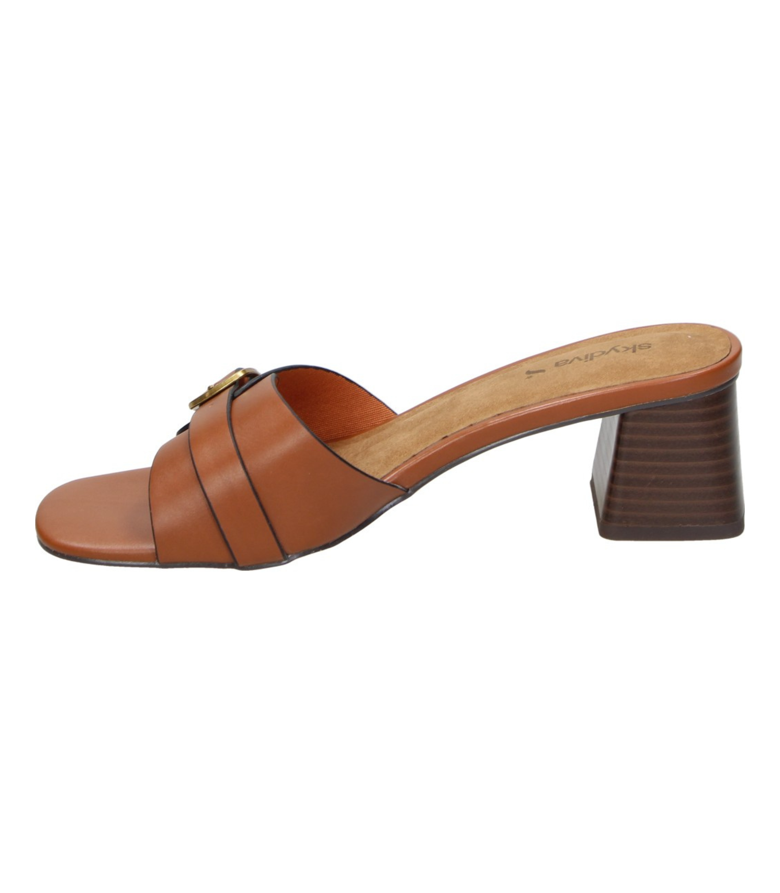 Sandalias de tacón elegantes SKYDIVA BRUNCH en color marrón para moda joven