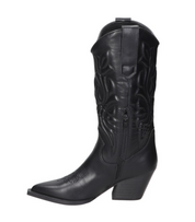 Botas cowboy con tacón Skydiva Dupla negras